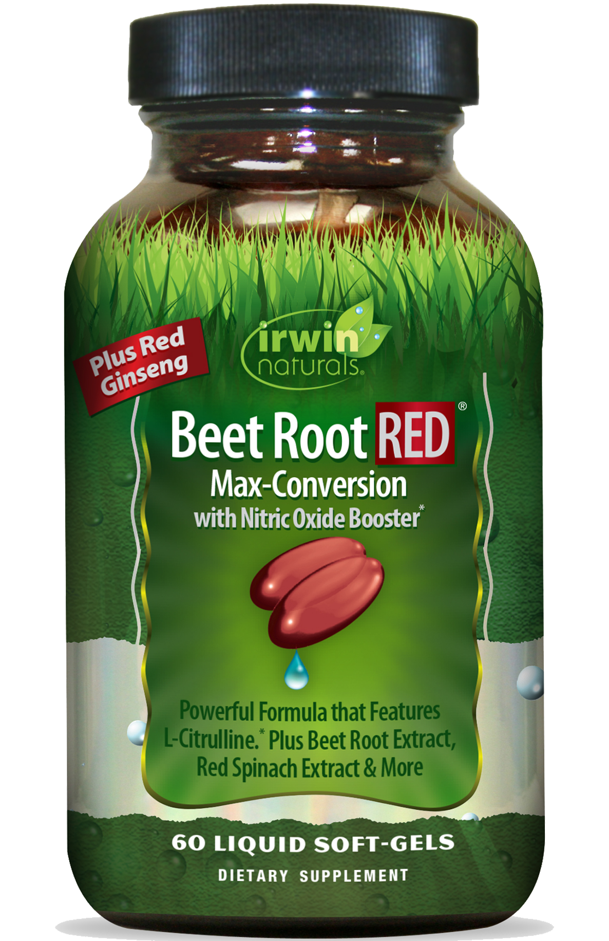 Bottle of Beet Root RED supplement with Nitric Oxide Booster