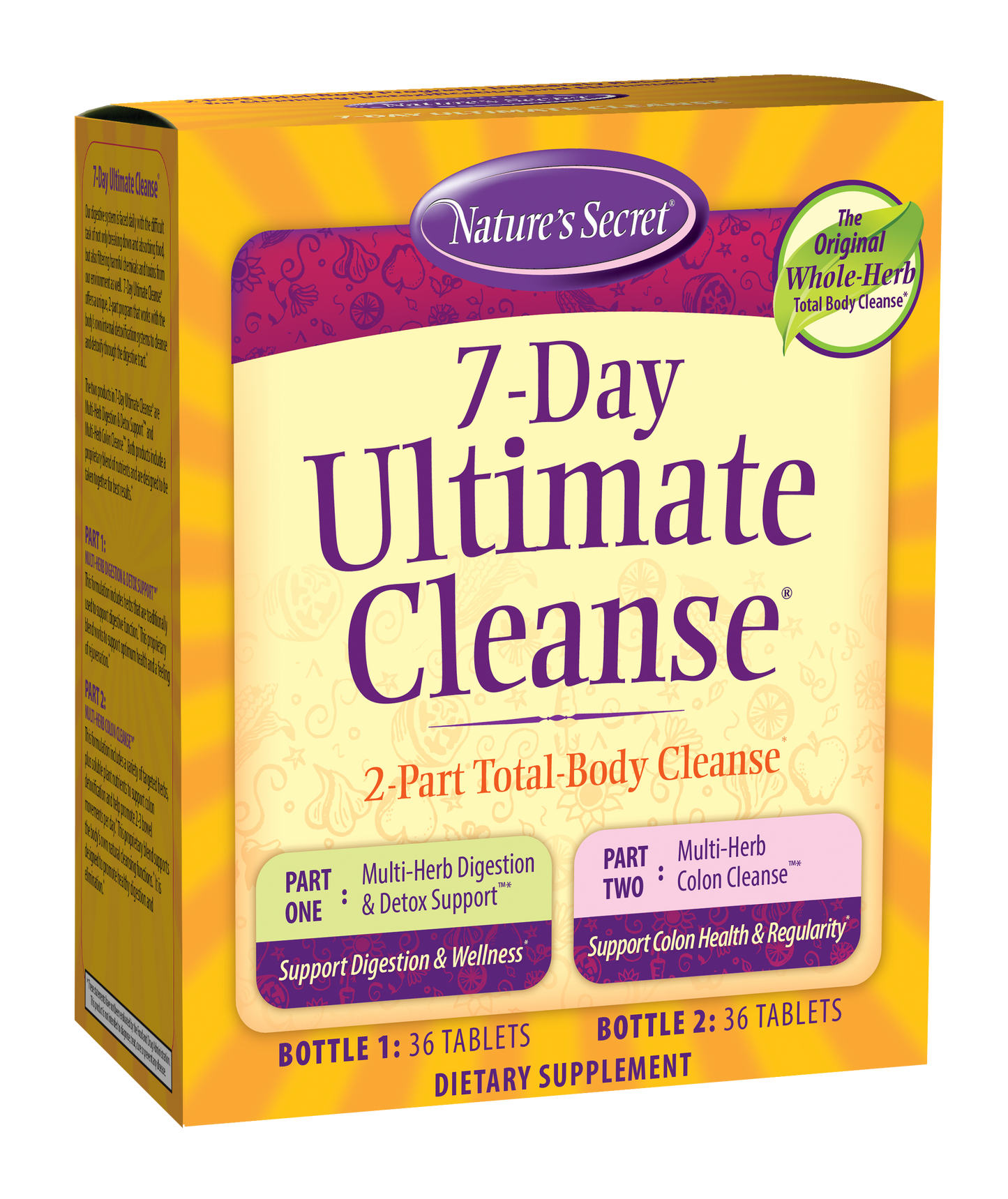 7 Day Ultimate Cleanse 2 Part Total Body Cleanse Nature's Secret 