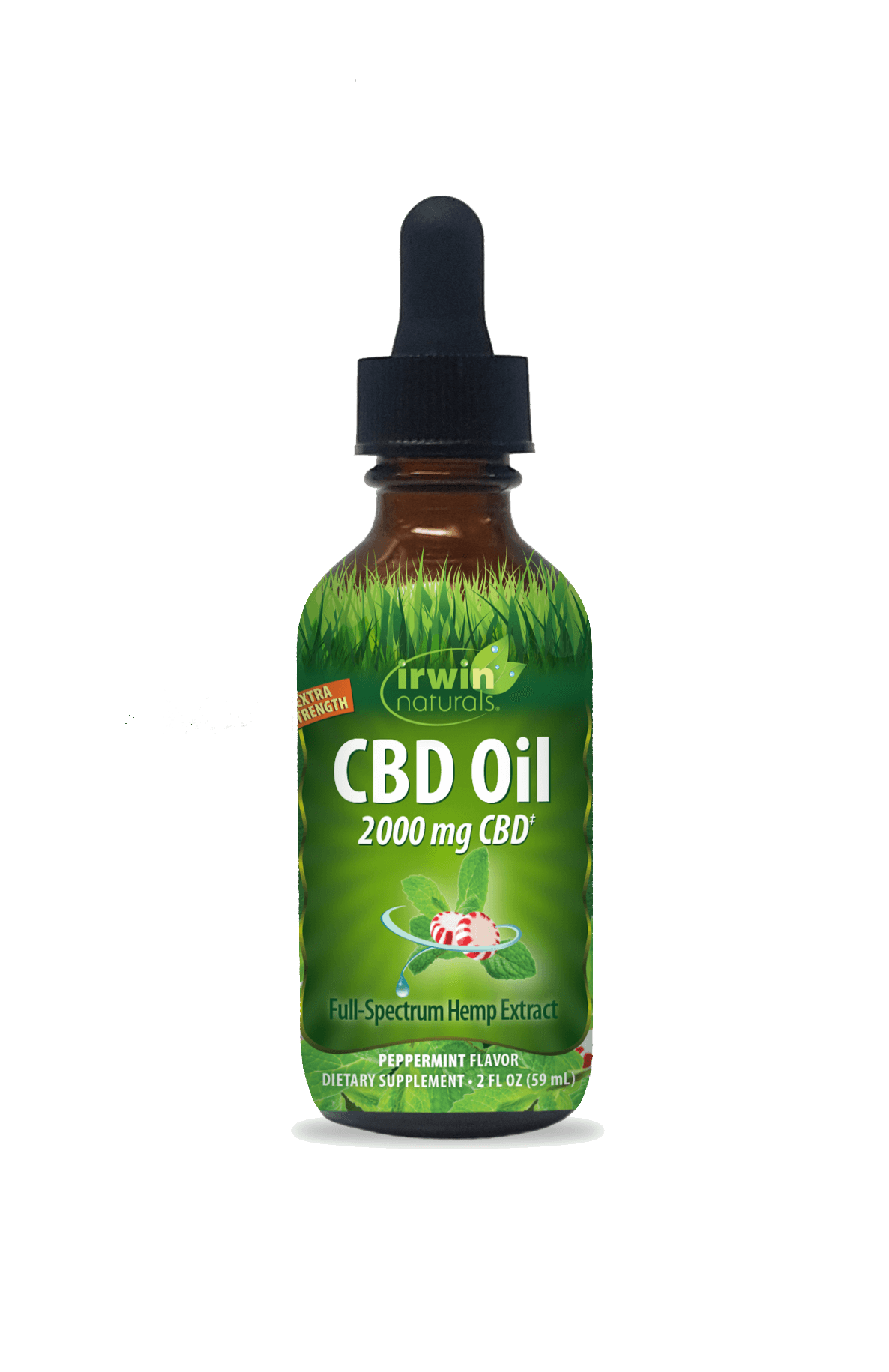 CBD Oil 2000 mg CBD Peppermint by Irwin Naturals