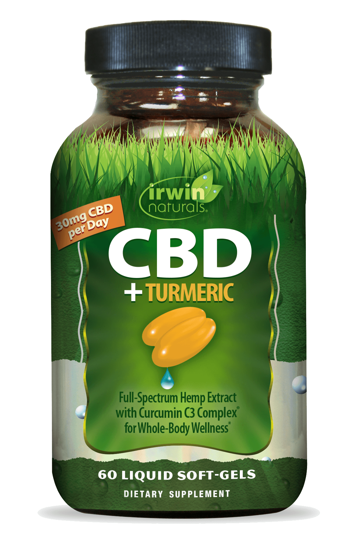 CBD Turmeric 30 mg CBD Per Day by Irwin Naturals