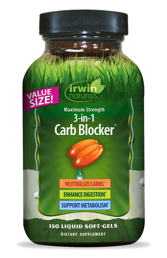 Value Size Maximum Strength 3 in 1 Carb Blocker by Irwin Naturals
