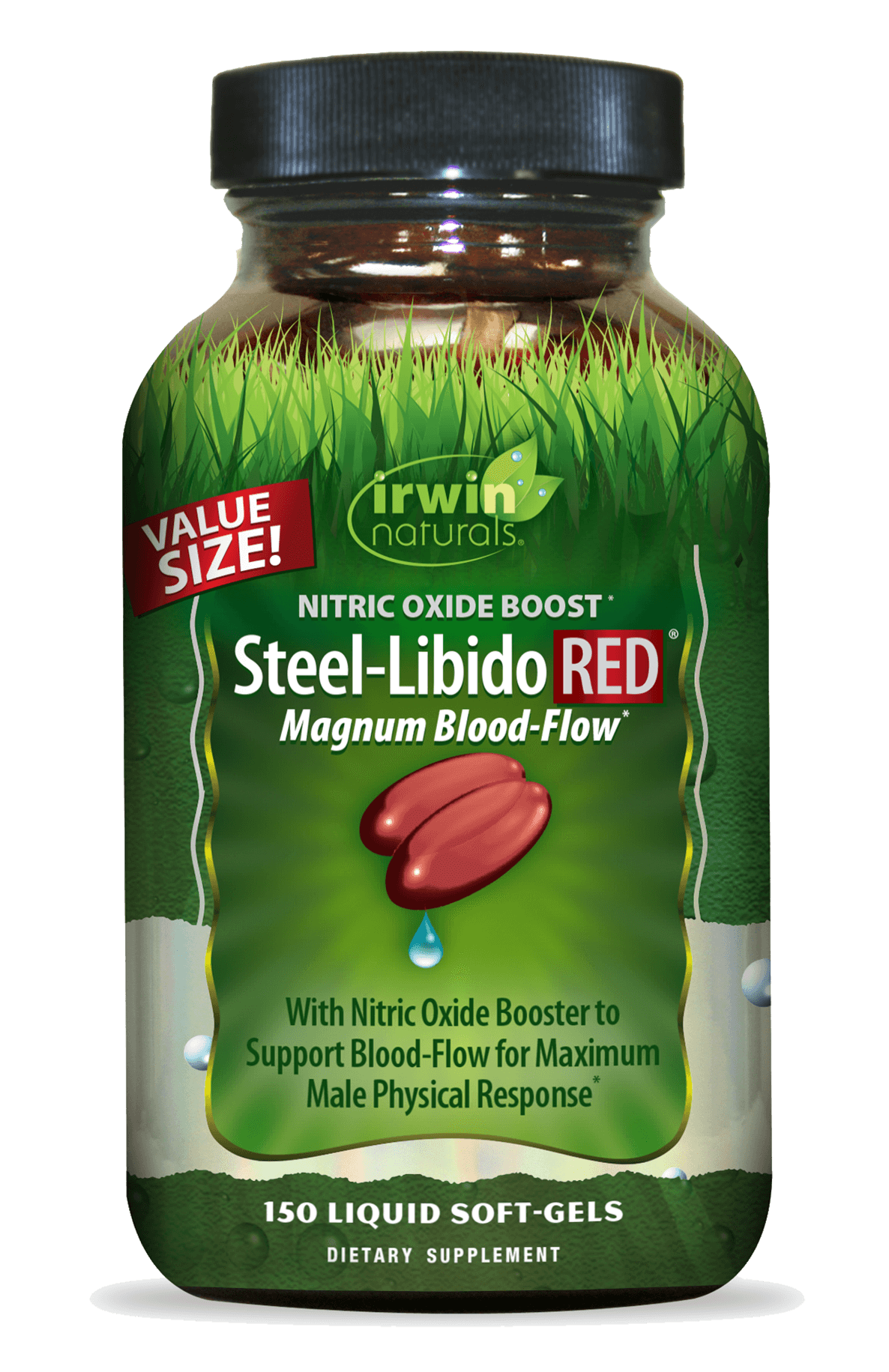 Nitric Oxide Boost Steel Libido RED Magnum Blood Flow by Irwin Naturals