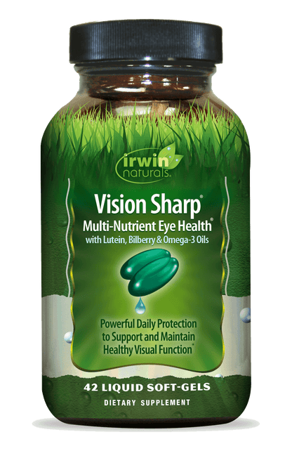 Vision Sharp Multi Nutrient Eye Health with Lutein, Bilberry and Omega 3 Oils by Irwin Naturals