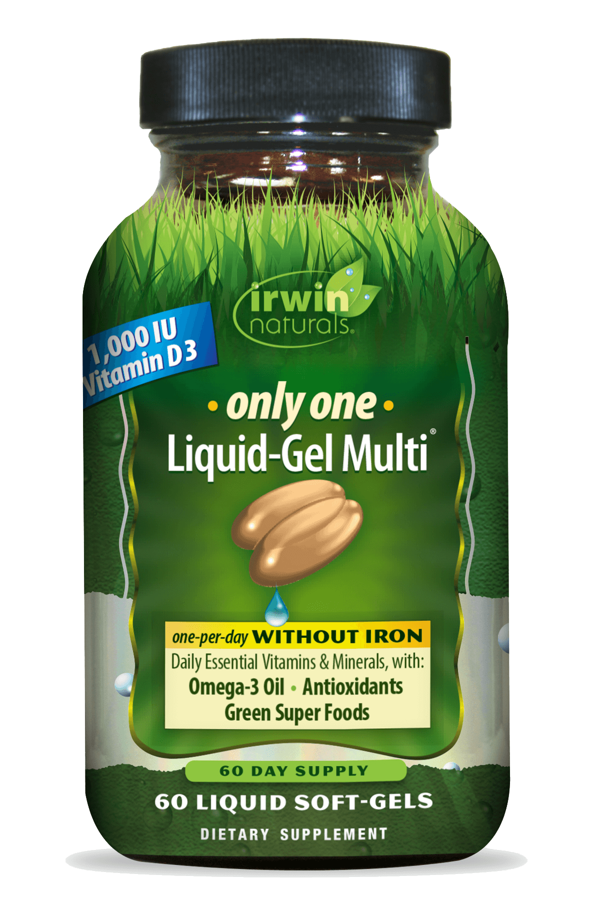 Only One Per Day Liquid Gel Multi Without Iron by Irwin Naturals