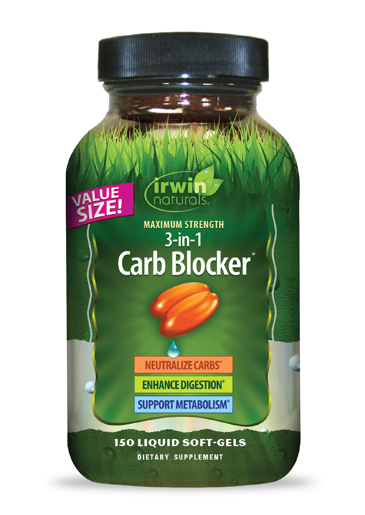 Maximum Strength 3-in-1 Carb Blocker-Irwin Naturals