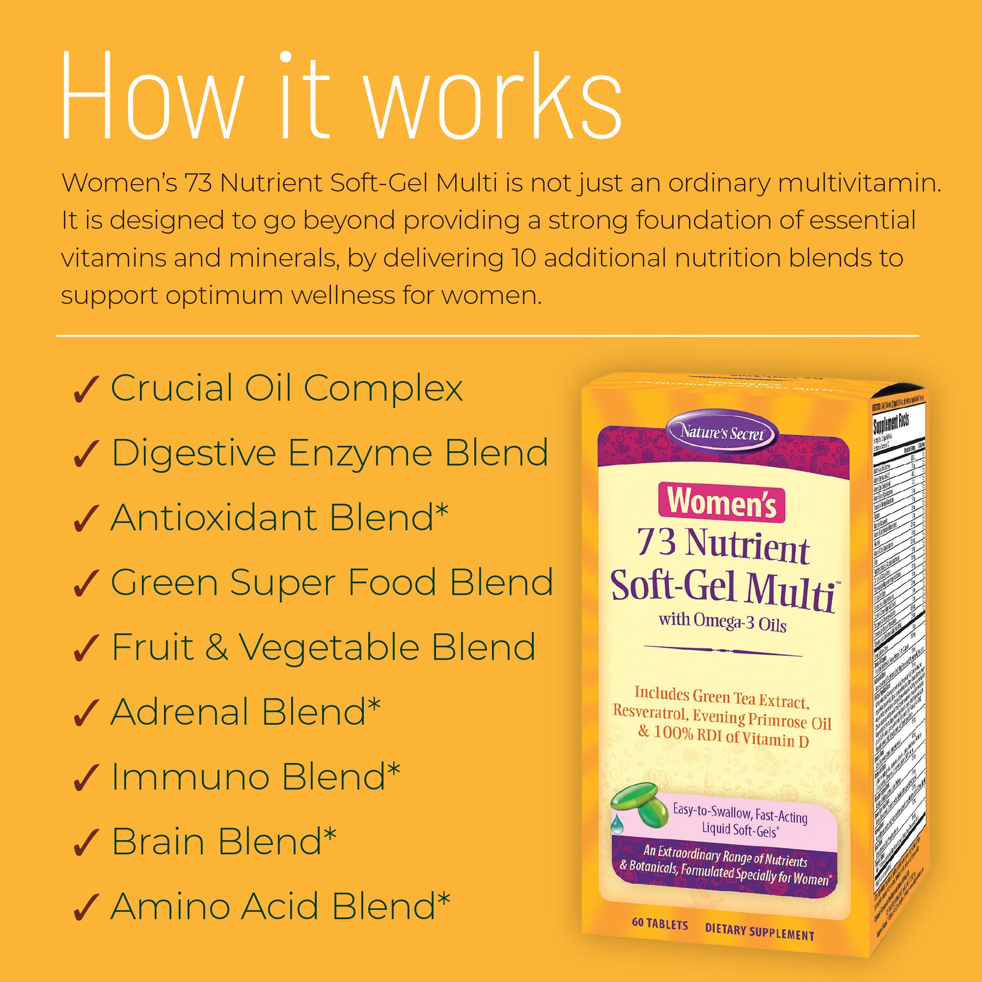 Women’s 73 Nutrient Soft-Gel Multi - Nature's Secret-Irwin Naturals