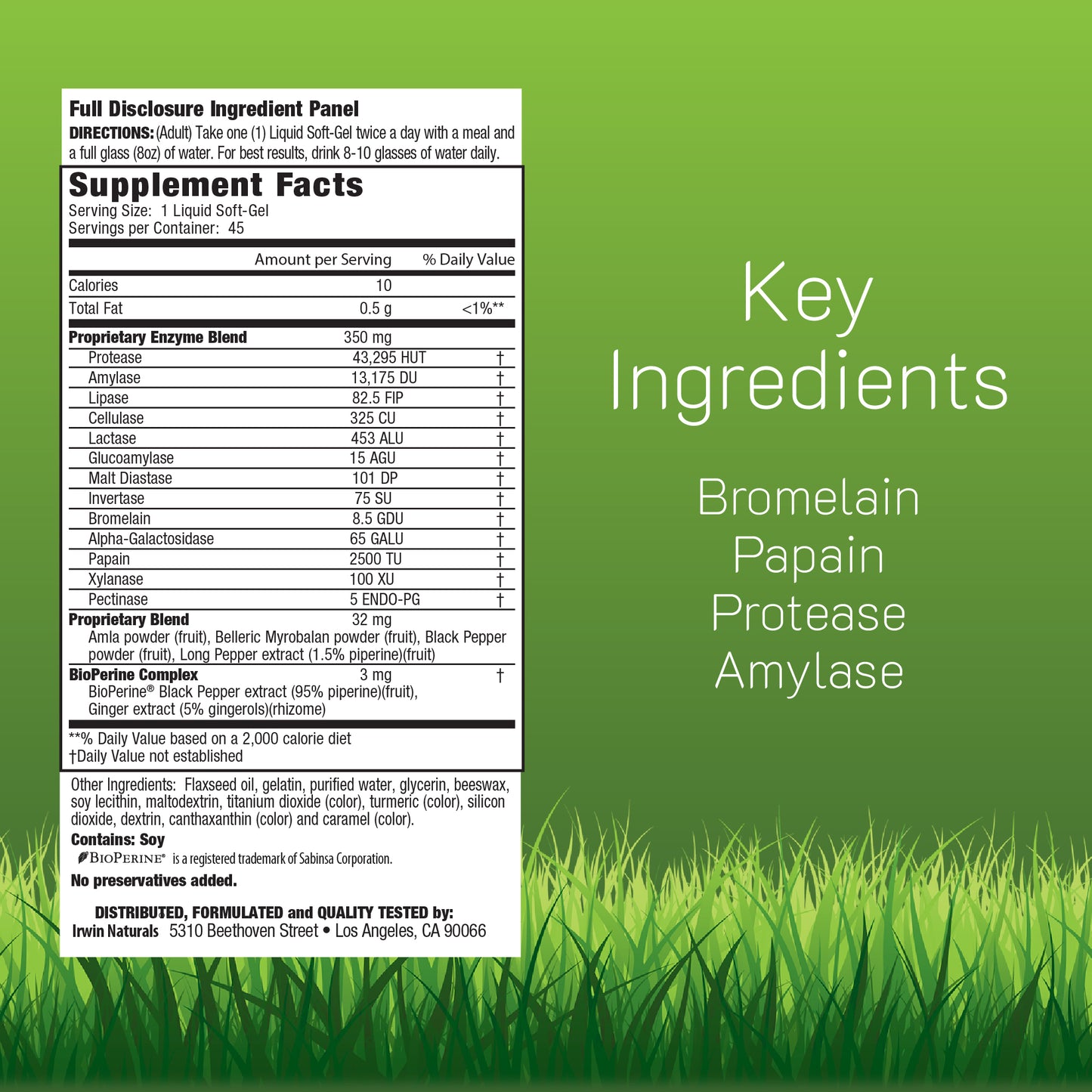 Anti-Gas Digestive Enzymes