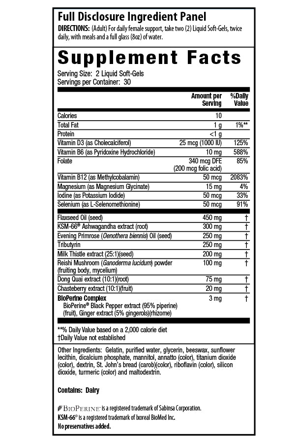 Female Balance KSM-66 Ashwagandha + Evening Primrose