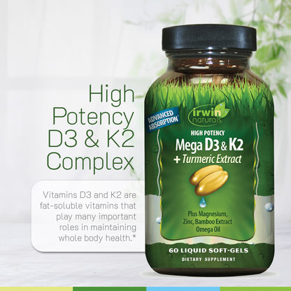 High Potency D3 & K2 +Turmeric Extract