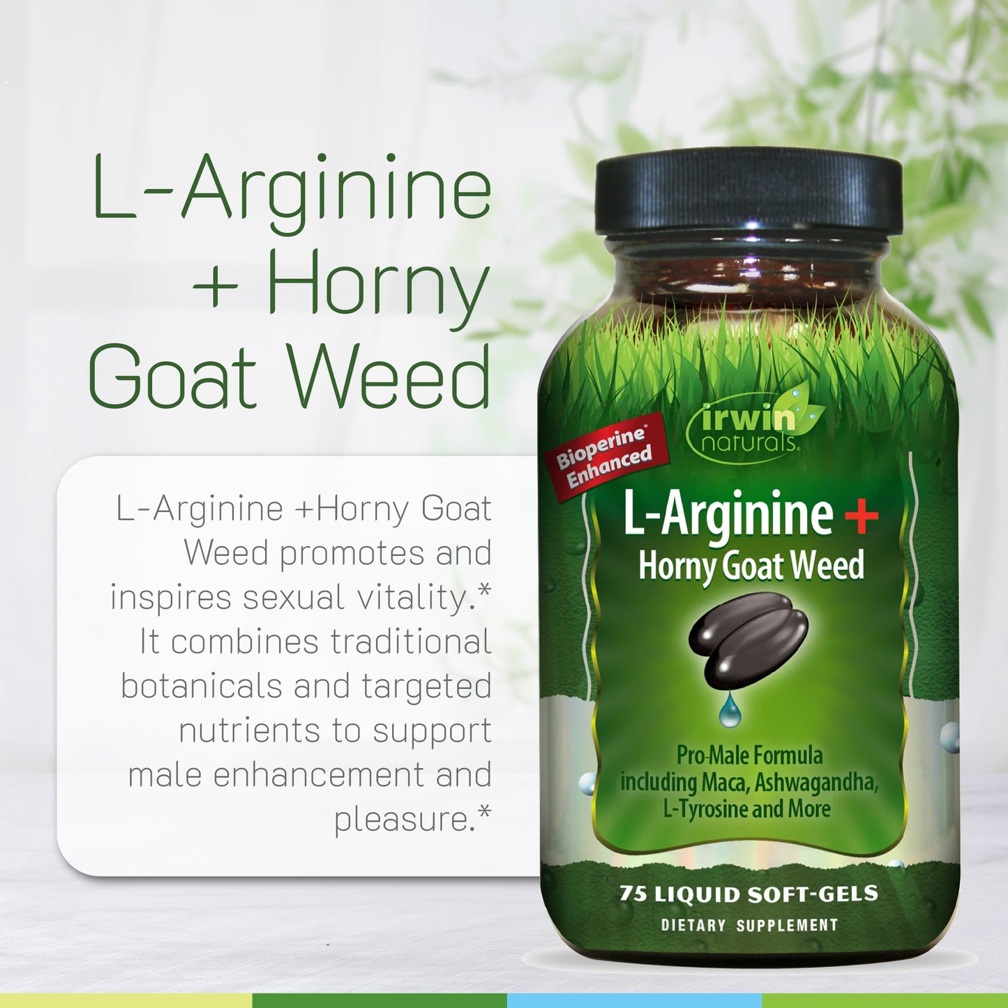 L-Arginine +Horny Goat Weed-Irwin Naturals