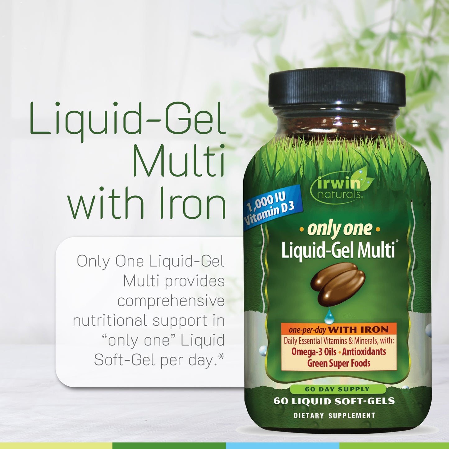 Only One Liquid-Gel Multi with Iron