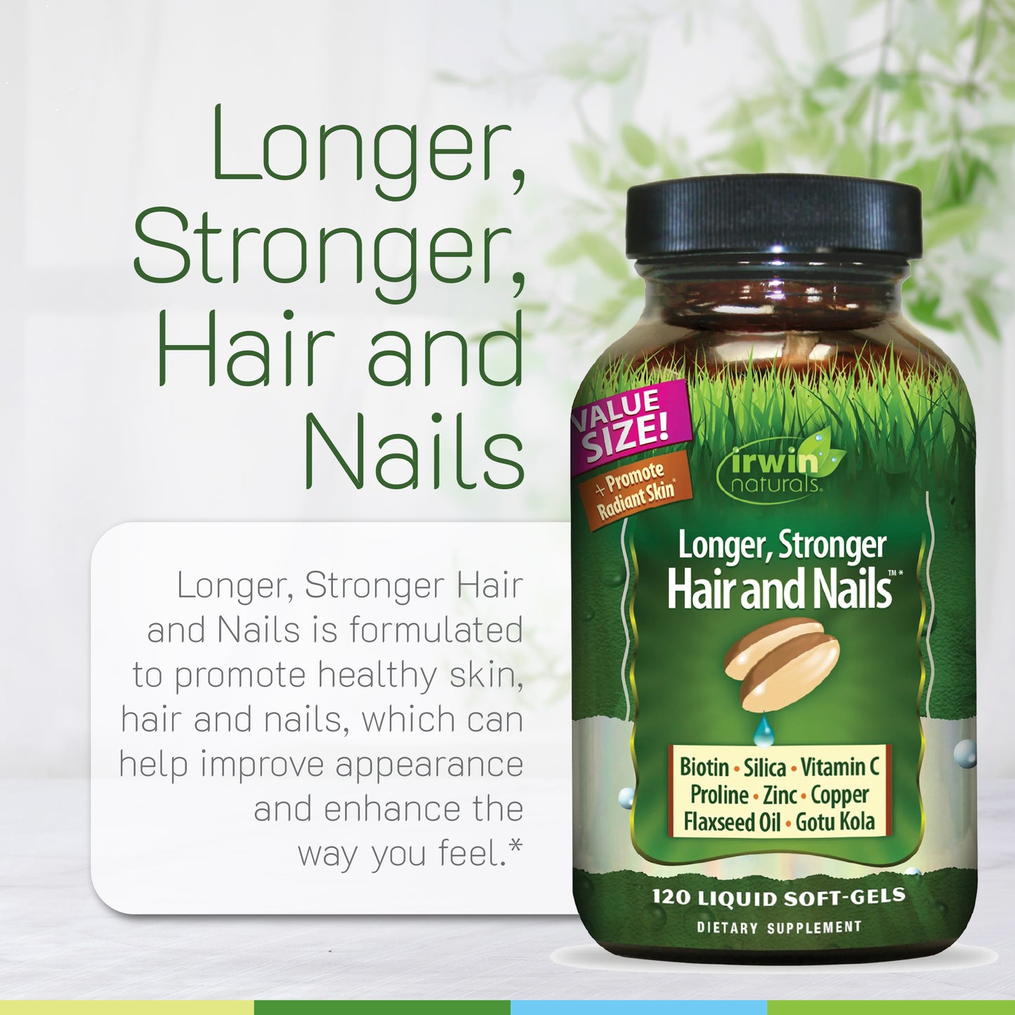 Longer, Stronger Hair and Nails Value Size