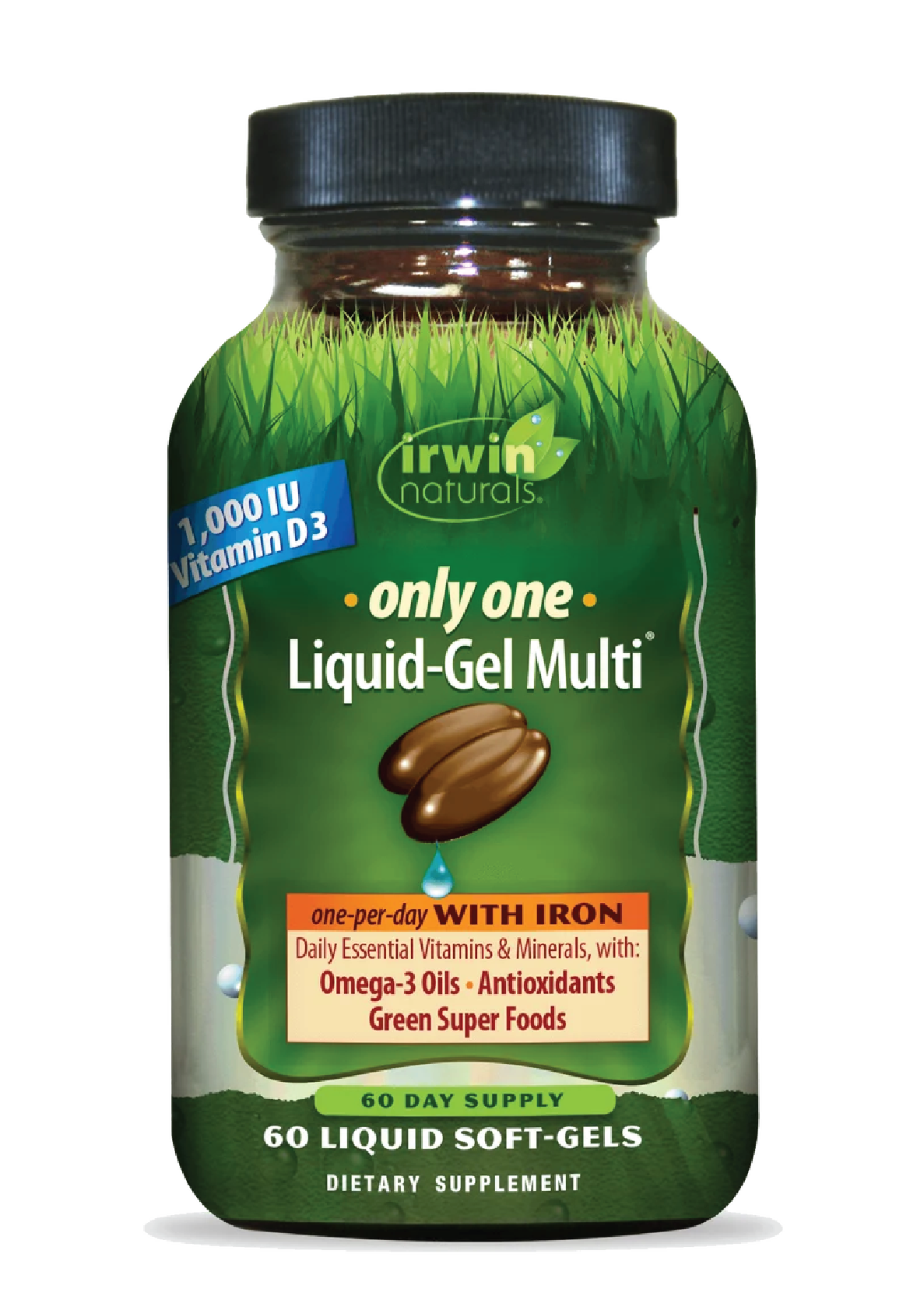 Only One Liquid-Gel Multi with Iron-Irwin Naturals