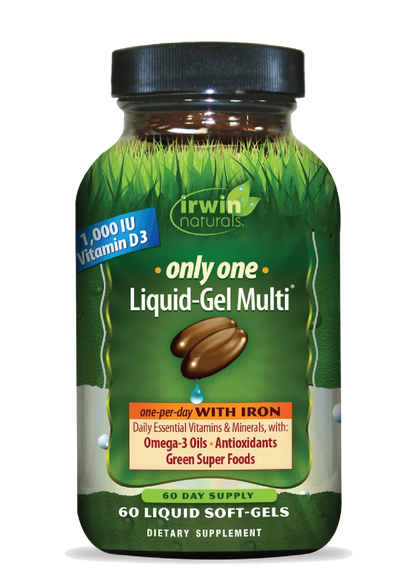 Only One Liquid-Gel Multi with Iron-Irwin Naturals