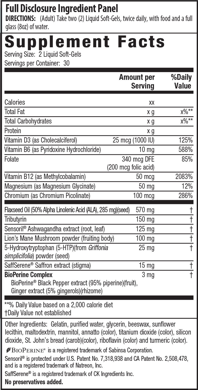 Supplement Facts