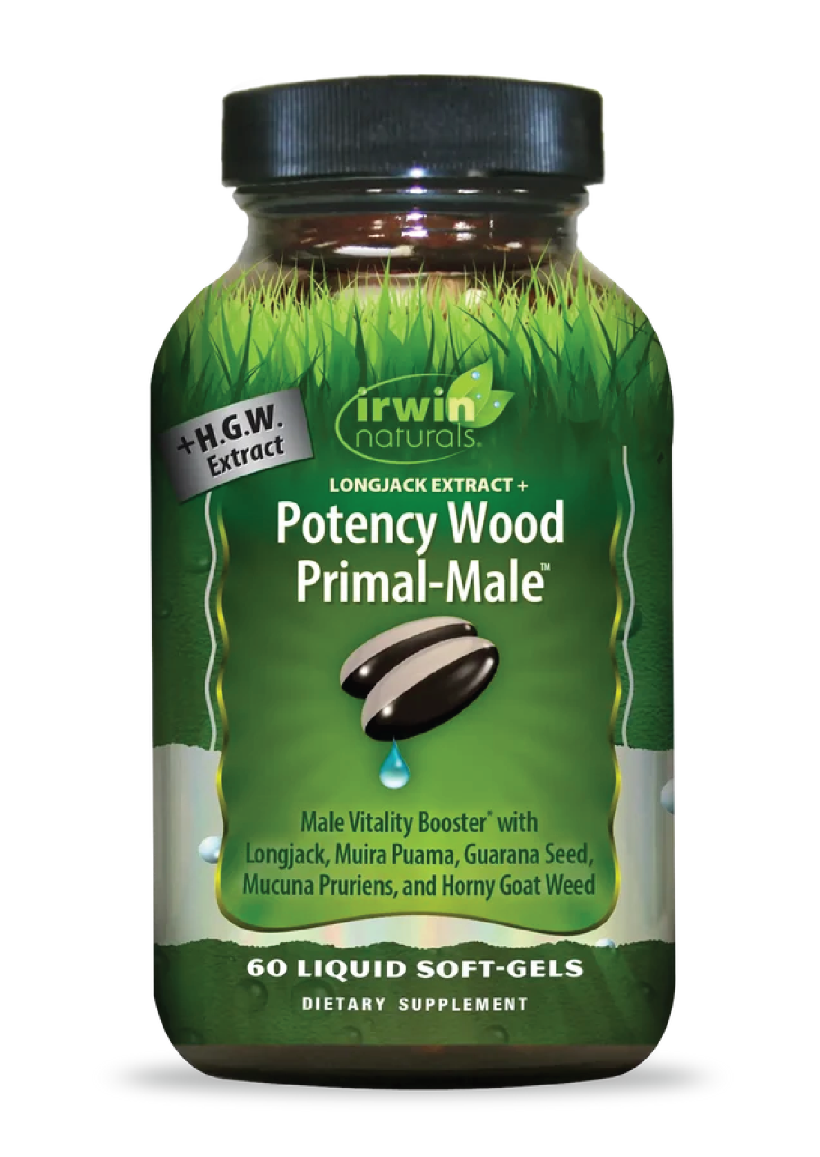 Longjack Extract + Potency Wood (Muira Puama) Primal-Male 60ct-Irwin Naturals