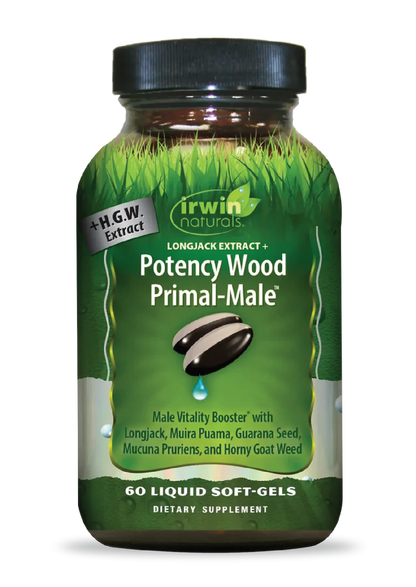 Longjack Extract + Potency Wood (Muira Puama) Primal-Male 60ct-Irwin Naturals