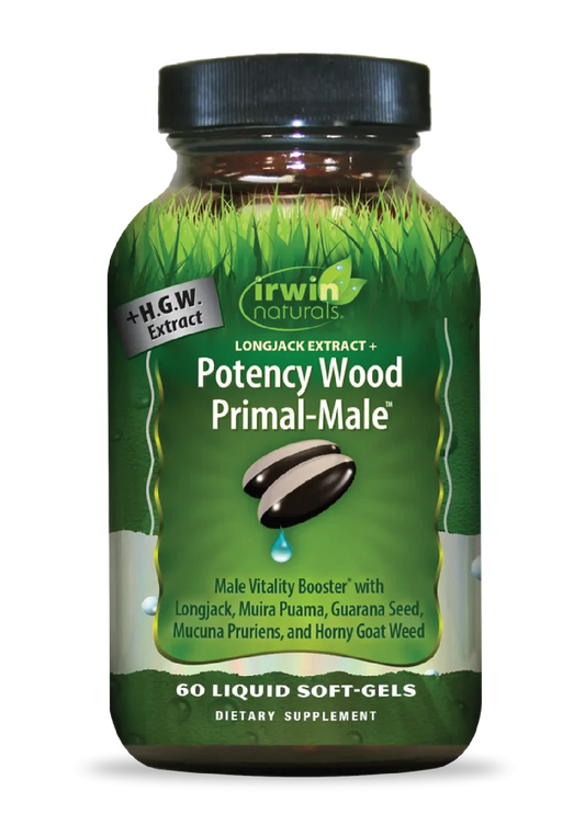 Longjack Extract + Potency Wood (Muira Puama) Primal-Male 60ct-Irwin Naturals