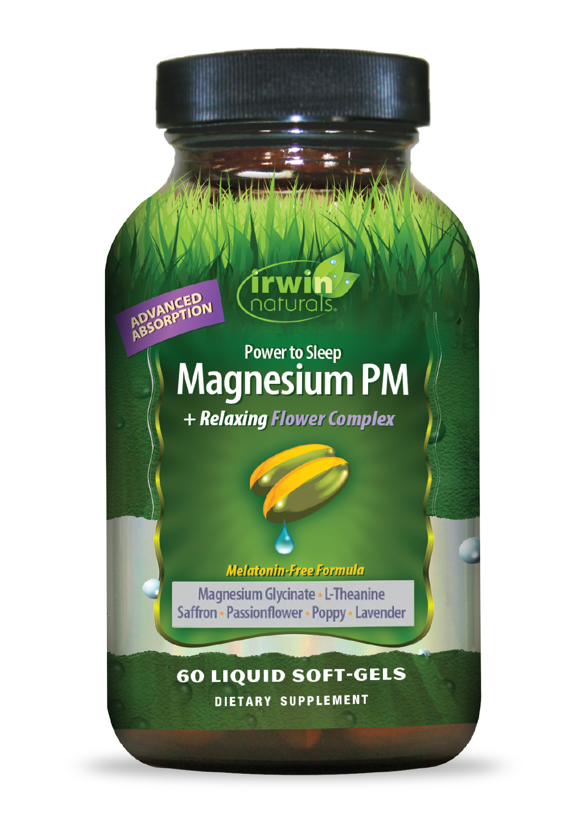 Power to Sleep Magnesium PM + Relaxing Flower Complex 60ct-Irwin Naturals