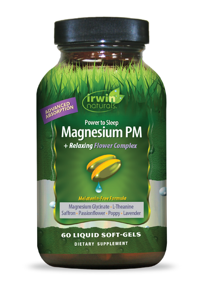 Power to Sleep Magnesium PM + Relaxing Flower Complex 60ct-Irwin Naturals