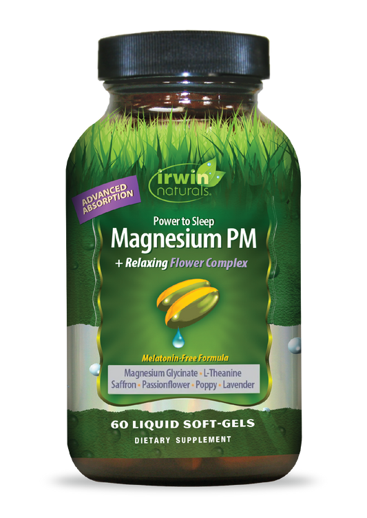 Power to Sleep Magnesium PM + Relaxing Flower Complex 60ct-Irwin Naturals