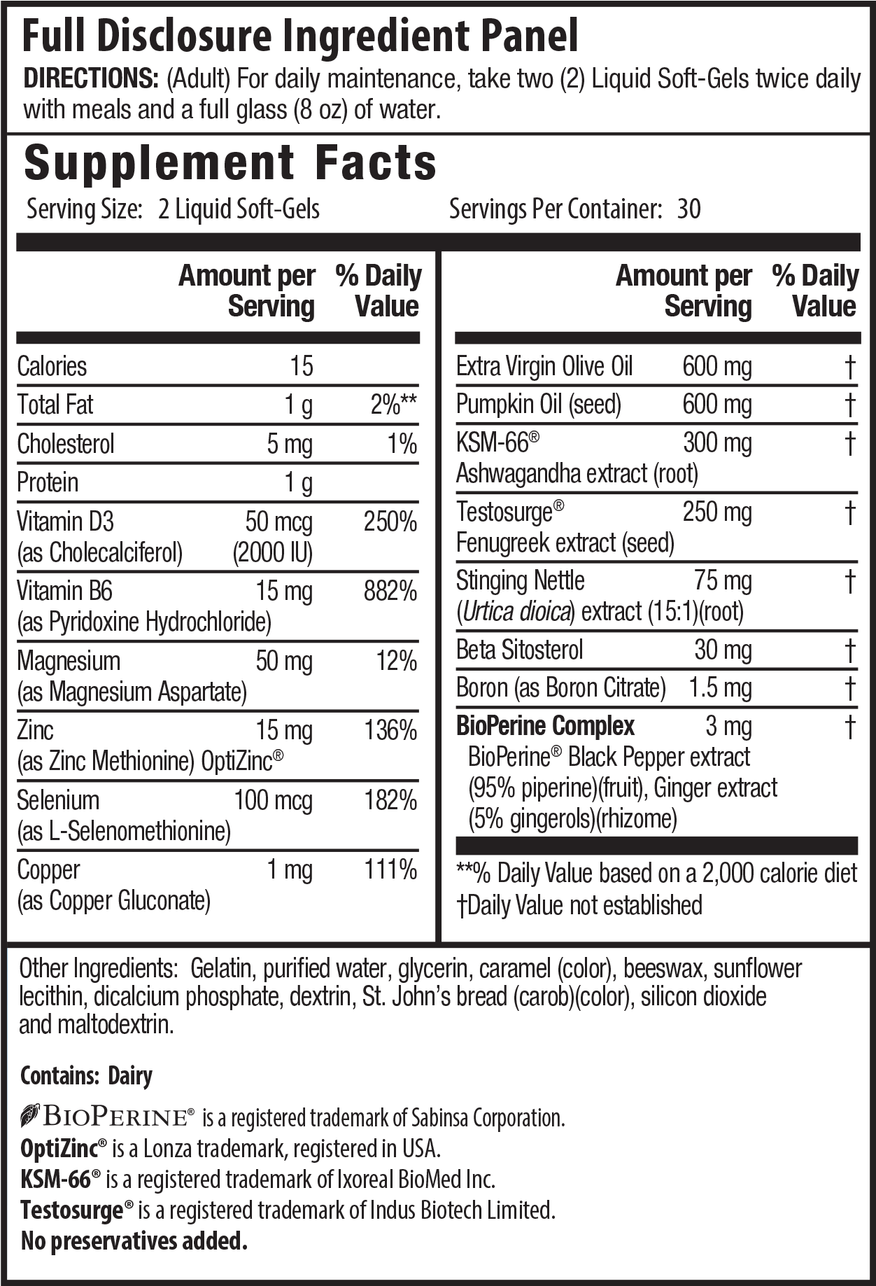 Supplement Facts