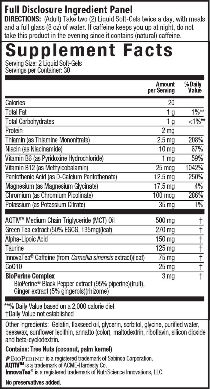 Supplement Facts - Detailed description is given below