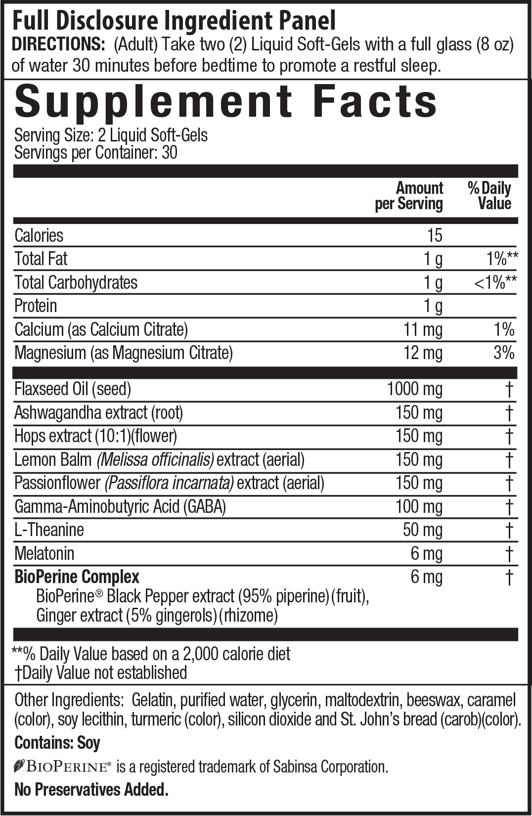 Supplement Facts