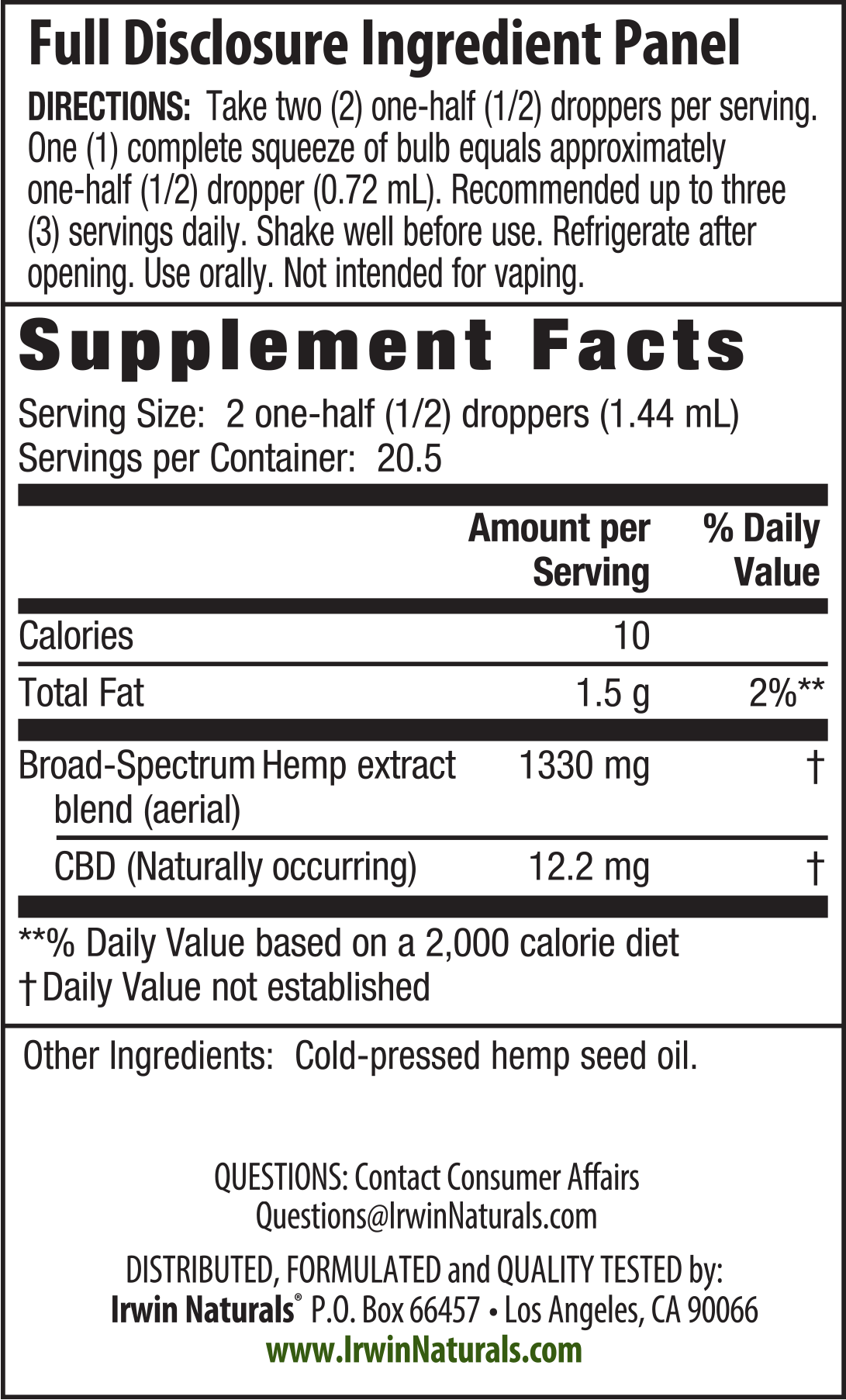 Supplement Facts