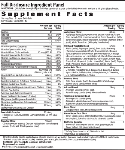 Women's Living Green Liquid-Gel Multi 120 ct