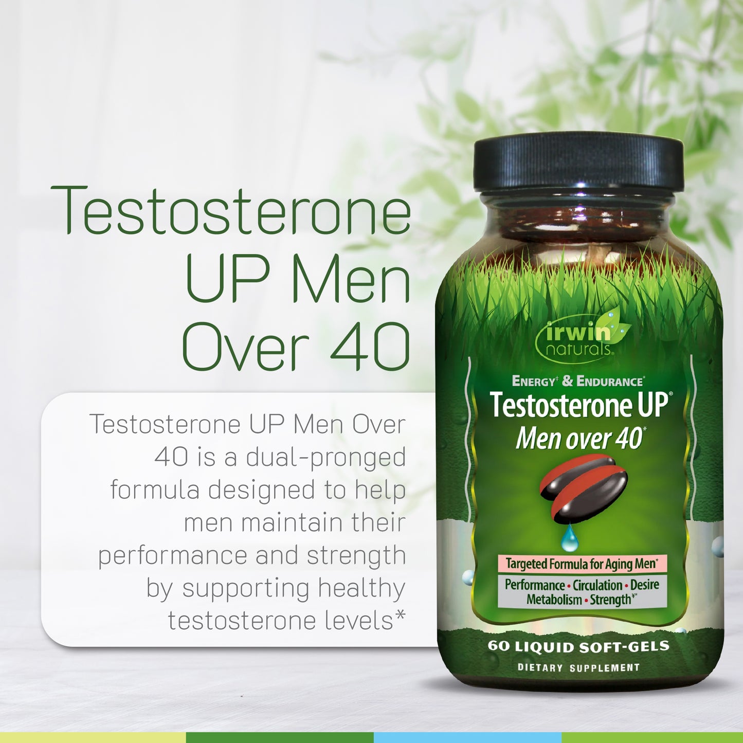 Energy & Endurance Testosterone UP Men Over 40-Irwin Naturals