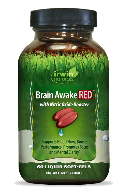 Brain Awake Red with Nitric Oxide Booster Irwin Naturals