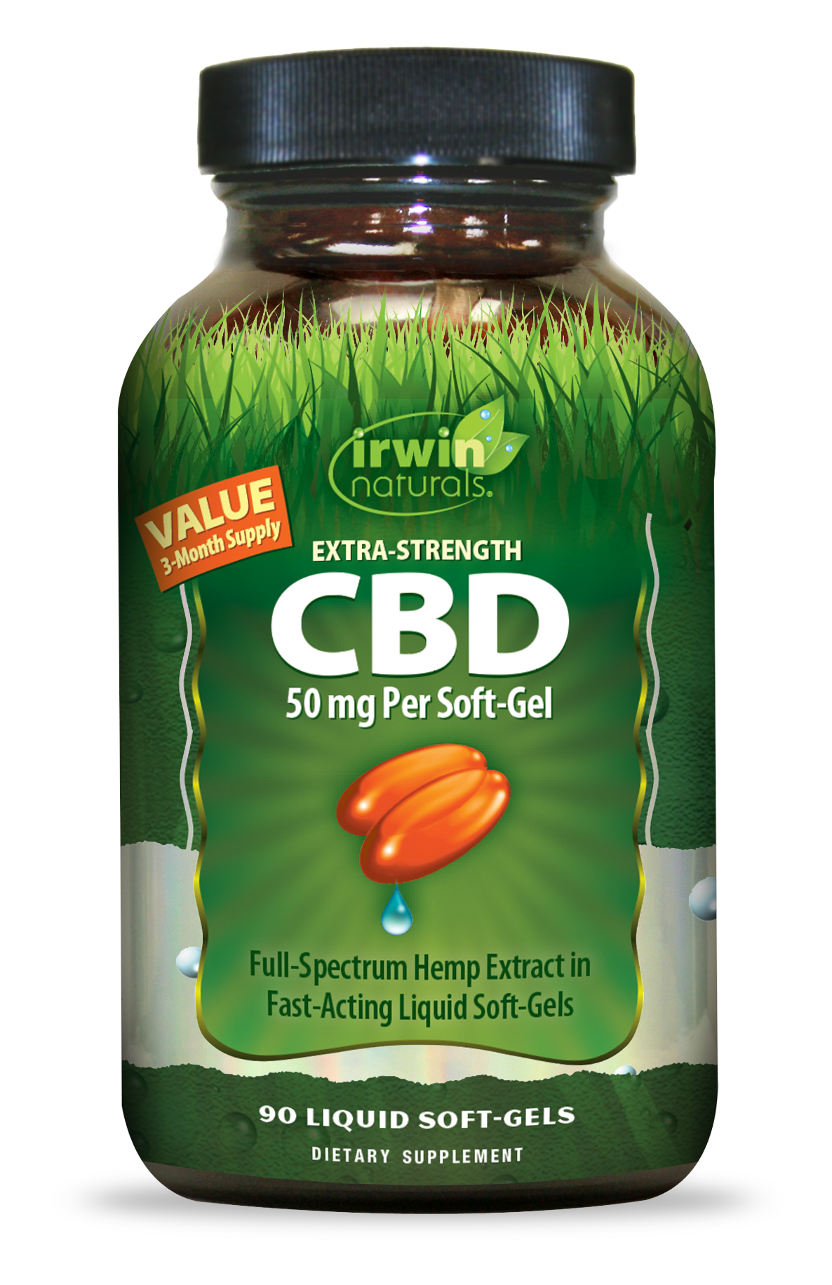 Extra Strength CBD Soft Gels: 50 mg Value Size