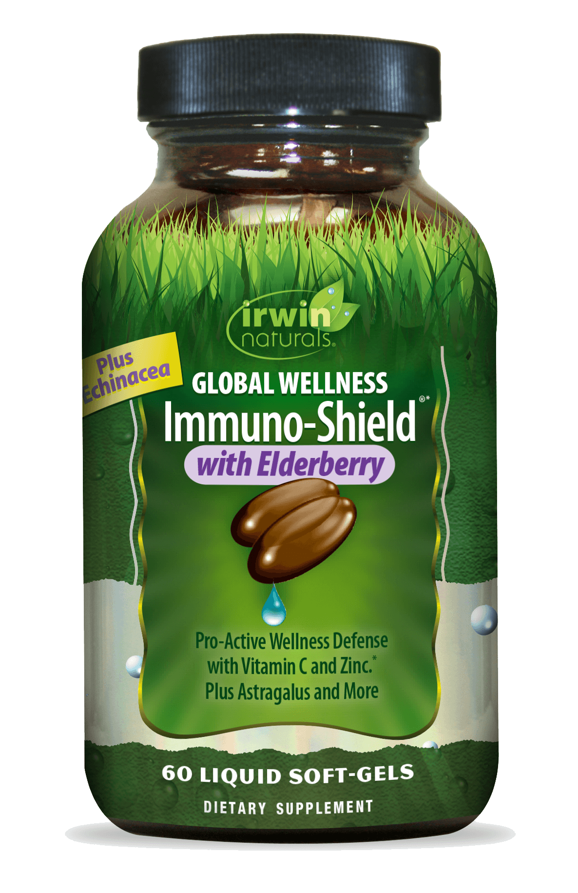 Global Wellness Immuno Shield with Elderberry by Irwin Naturals