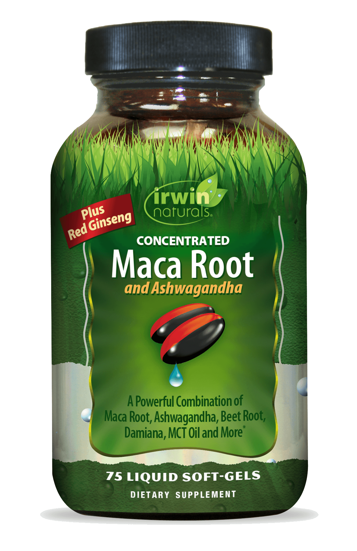 Concentrated Maca Root and Ashwagandha Plus Red Ginseng by Irwin Naturals