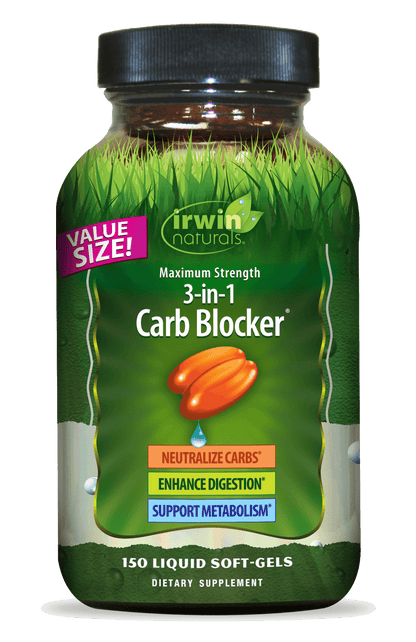 Value Size Maximum Strength 3 in 1 Carb Blocker by Irwin Naturals