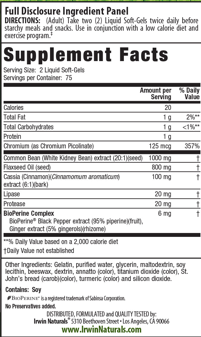 Maximum Strength 3-in-1 Carb Blocker - Value Size – Irwin Naturals