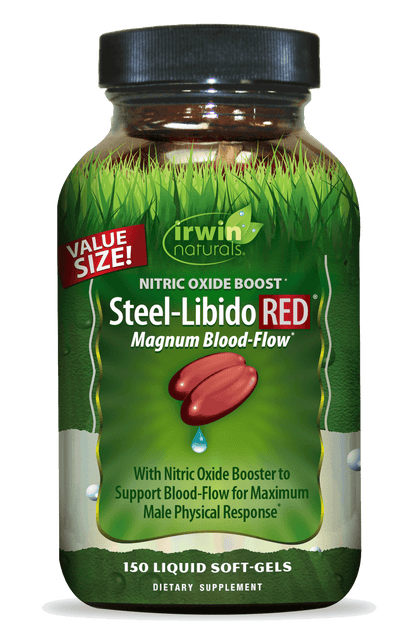 Nitric Oxide Boost Steel Libido RED Magnum Blood Flow by Irwin Naturals