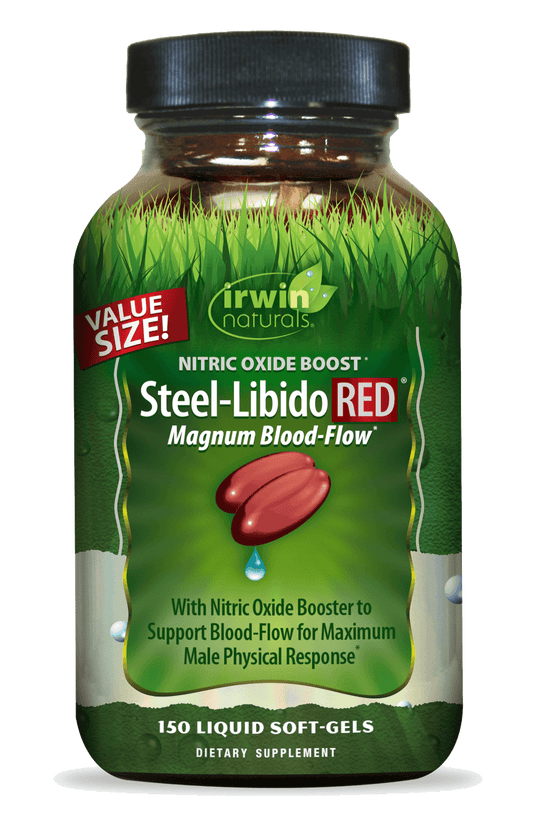 Nitric Oxide Boost Steel Libido RED Magnum Blood Flow by Irwin Naturals