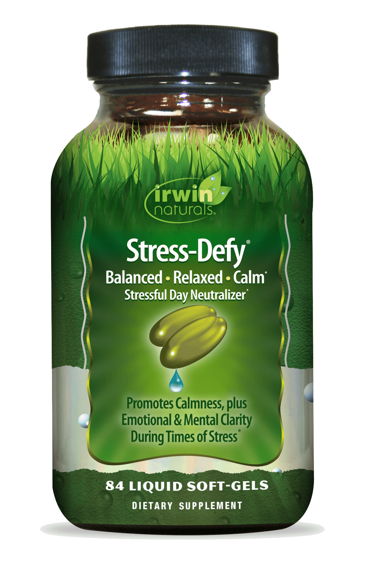 stress defy balanced, relaxed, calm by Irwin Naturals