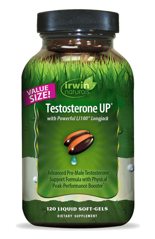 Value Size Testosterone UP with Powerful LJ100 Longjack by Irwin Naturals