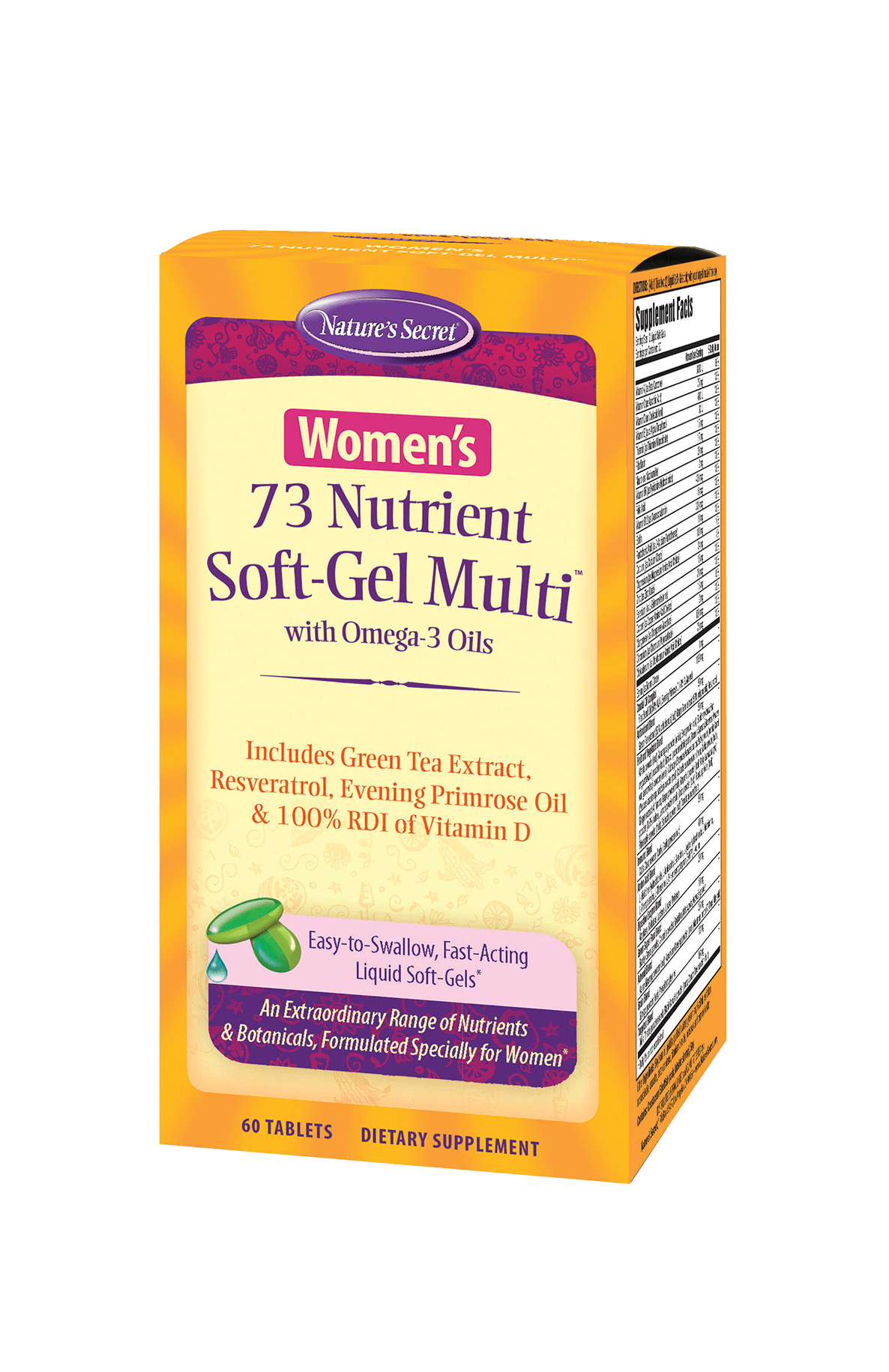 Women's 73 Nutrient Soft Gel Multi with Omega 3 Oils