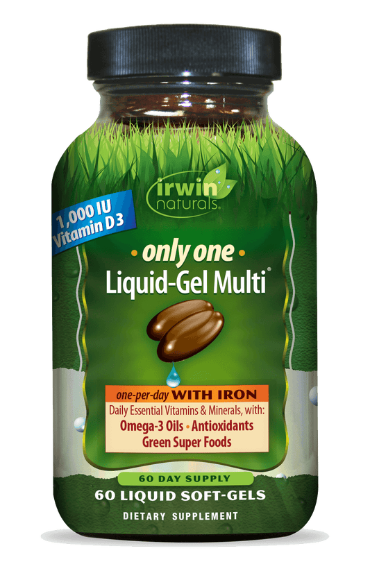 Only One Per Day Liquid Gel Multi with Iron by Irwin Naturals